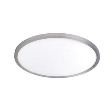 Round 1-Light LED Flush Mount Ceiling Light in Brushed Nickel