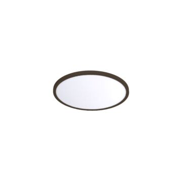 Round 1-Light LED Flush Mount Ceiling Light in Bronze