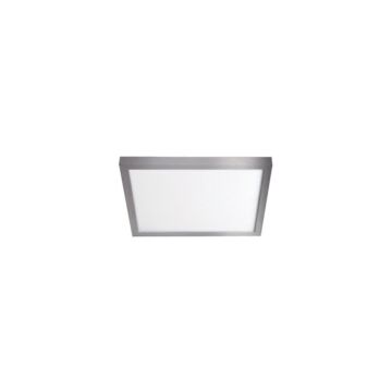 Square 1-Light LED Flush Mount Ceiling Light in Brushed Nickel