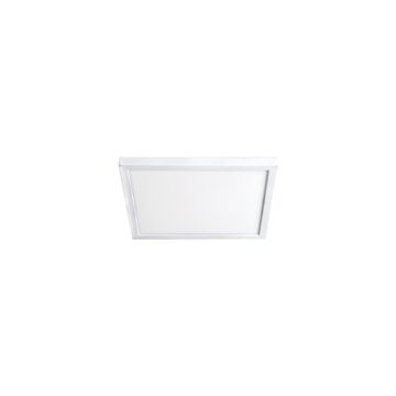 Square 1-Light LED Flush Mount Ceiling Light in White