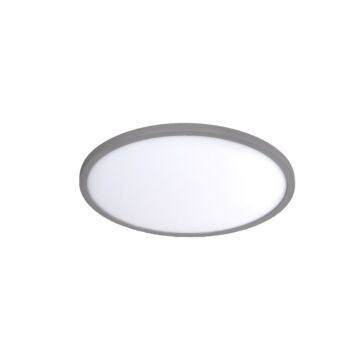 Round 1-Light LED Flush Mount Ceiling Light in Brushed Nickel