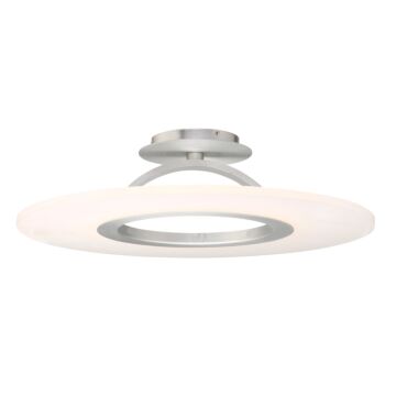 Elektron 1-Light LED Convertible Semi-Flush Mount Ceiling Light in Brushed Aluminum