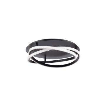 Veloce 1-Light LED Flush Mount Ceiling Light in Black