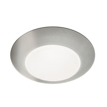 Disc 1-Light LED Flush Mount Ceiling Light in Brushed Nickel