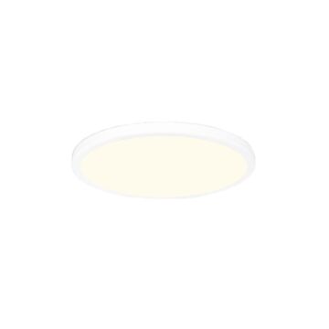 Geos 1-Light LED Flush Mount Ceiling Light in White