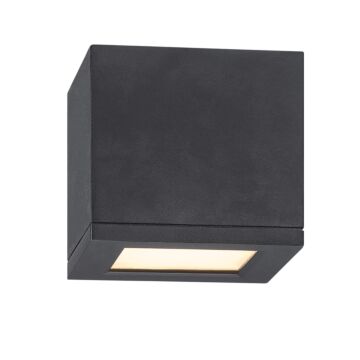Rubix 1-Light LED Flush Mount Ceiling Light in Black