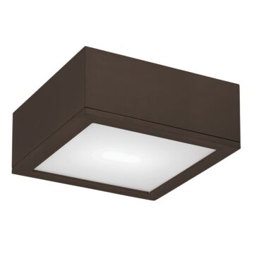 Rubix 1-Light LED Flush Mount Ceiling Light in Bronze