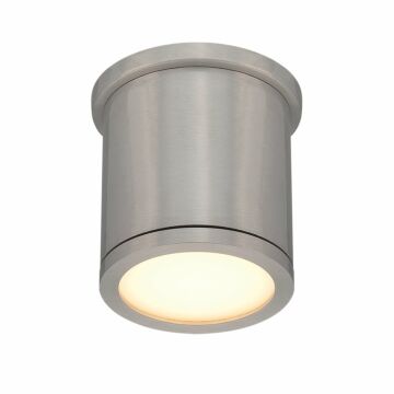 Tube 1-Light LED Flush Mount Ceiling Light in Brushed Aluminum
