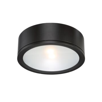 Tube 1-Light LED Flush Mount Ceiling Light in Black