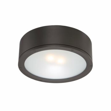 Tube 1-Light LED Flush Mount Ceiling Light in Bronze