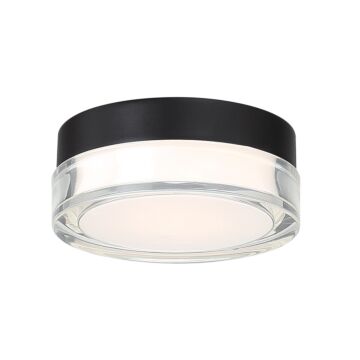 Dot 1-Light LED Flush Mount Ceiling Light in Black