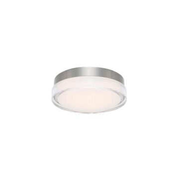 Dot 1-Light LED Flush Mount Ceiling Light in Stainless Steel