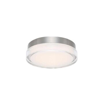 Dot 1-Light LED Flush Mount Ceiling Light in Stainless Steel