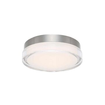 Dot 1-Light LED Flush Mount Ceiling Light in Stainless Steel
