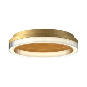 Calix LED Flush Mount in Brushed Gold by Kuzco Lighting