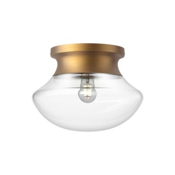 Marcel One Light Flush Mount in Aged Gold by Alora