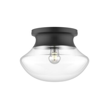Marcel One Light Flush Mount in Matte Black by Alora