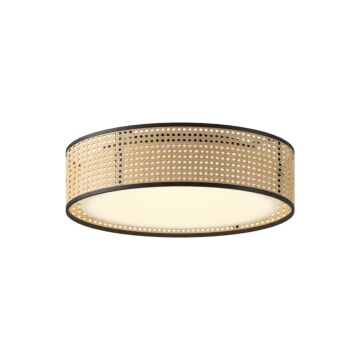 Lyla LED Flush Mount in Rattan by Alora