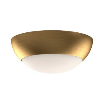 Rubio Two Light Flush Mount in Aged Gold Opal Matte Glass by Alora