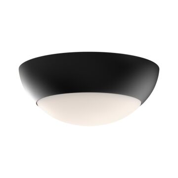 Rubio Two Light Flush Mount in Matte Black Opal Matte Glass by Alora