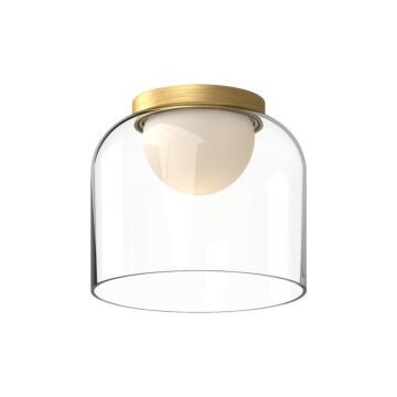 Cedar LED Flush Mount in Brushed GoldClear by Kuzco Lighting