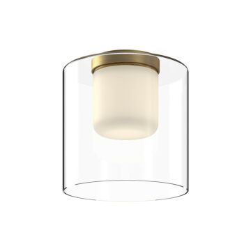 Birch LED Flush Mount in Brushed GoldClear by Kuzco Lighting