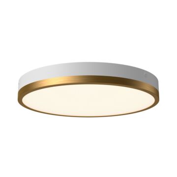 Adelaide LED Flush Mount in Aged Gold White by Alora