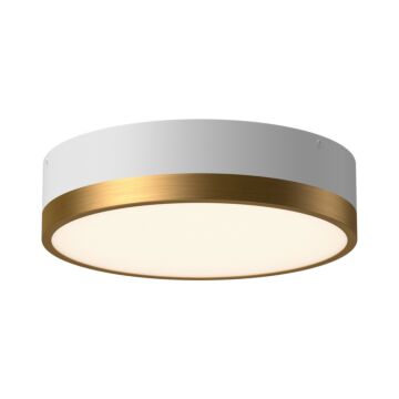 Brisbane Three Light Flush Mount in Aged Gold White by Alora