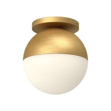Monae One Light Flush Mount in Brushed GoldOpal Glass by Kuzco Lighting