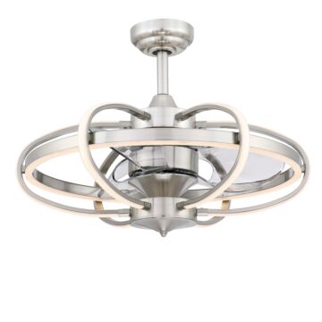 Obvi 6-Light 22" Ceiling Fan in Brushed Nickel
