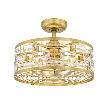 Klout 5-Light 22" Ceiling Fan in Brushed Satin Brass