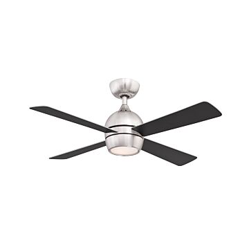  Kwad 44" LED Indoor Ceiling Fan in Brushed Nickel with Opal Frosted Glass
