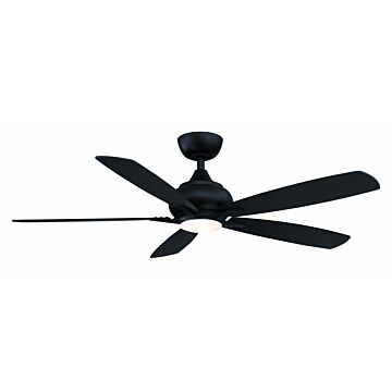 Fanimation Doren 52 Inch LED Indoor Ceiling Fan in Black with Opal Frosted Glass