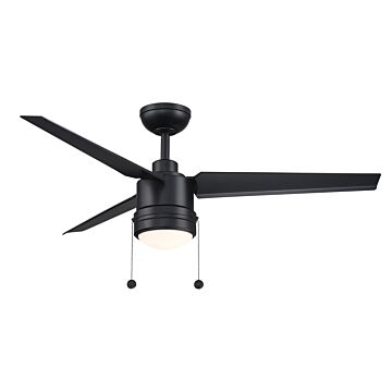PC with DC 1-Light 52" Ceiling Fan in Black