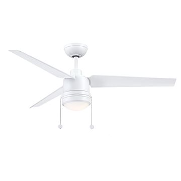 PC with DC 1-Light 52" Ceiling Fan in Matte White