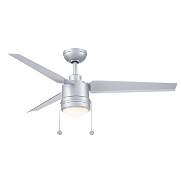 PC with DC 1-Light 52" Ceiling Fan in Silver