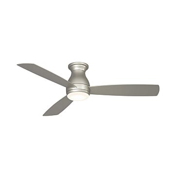  Hugh 52" LED Indoor/Outdoor Ceiling Fan in Brushed Nickel with Opal Frosted Glass