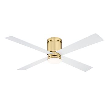 Kwartet 1-Light 52" Ceiling Fan in Brushed Satin Brass