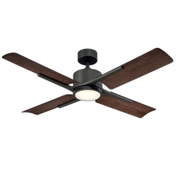 Cervantes 1-Light 56" Ceiling Fan in Oil Rubbed Bronze with Dark Walnut