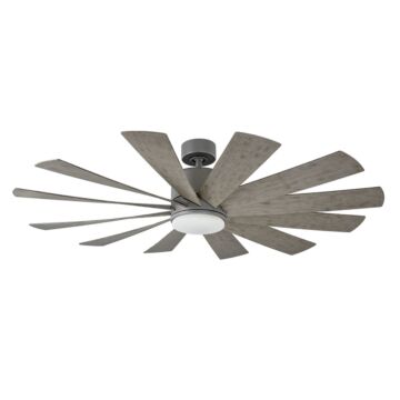 Windflower 1-Light 60" Ceiling Fan in Graphite with Weathered Gray