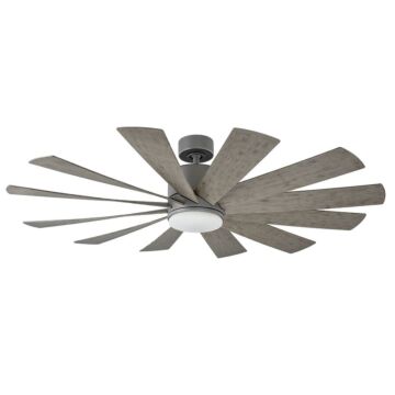 Windflower 1-Light 60" Ceiling Fan in Graphite with Weathered Gray