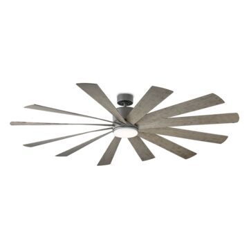 Windflower 1-Light 80" Ceiling Fan in Graphite with Weathered Gray