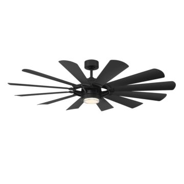 Modern Forms Wyndmill Downrod ceiling fan in Matte Black