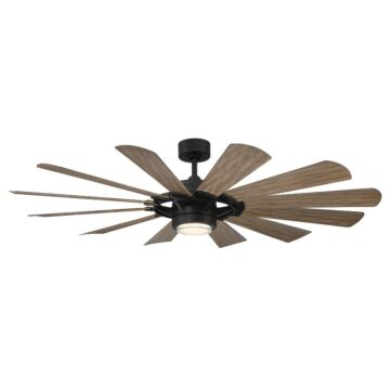 Modern Forms Wyndmill Downrod ceiling fan in Matte Black with Barn Wood