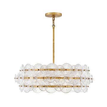 Fredrick Ramond Rene 6-Light Chandelier In Distressed Brass