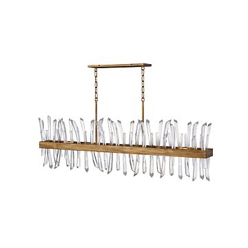 Fredrick Ramond Revel 6-Light Linear Chandelier In Burnished Gold