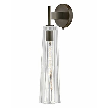 Fredrick Ramond Cosette 1-Light Wall Sconce In Black Oxide With Clear Glass