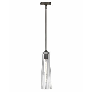 Fredrick Ramond Cosette 1-Light Pendant In Black Oxide With Clear Glass