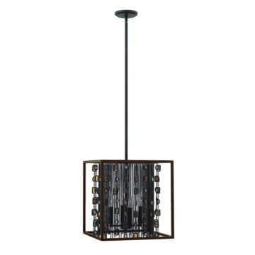 Mercato Four Light Foyer Pendant in Anchor Bronze by Fredrick Ramond