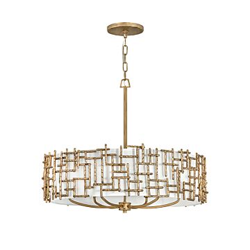 Fredrick Ramond Farrah 6-Light Chandelier In Burnished Gold